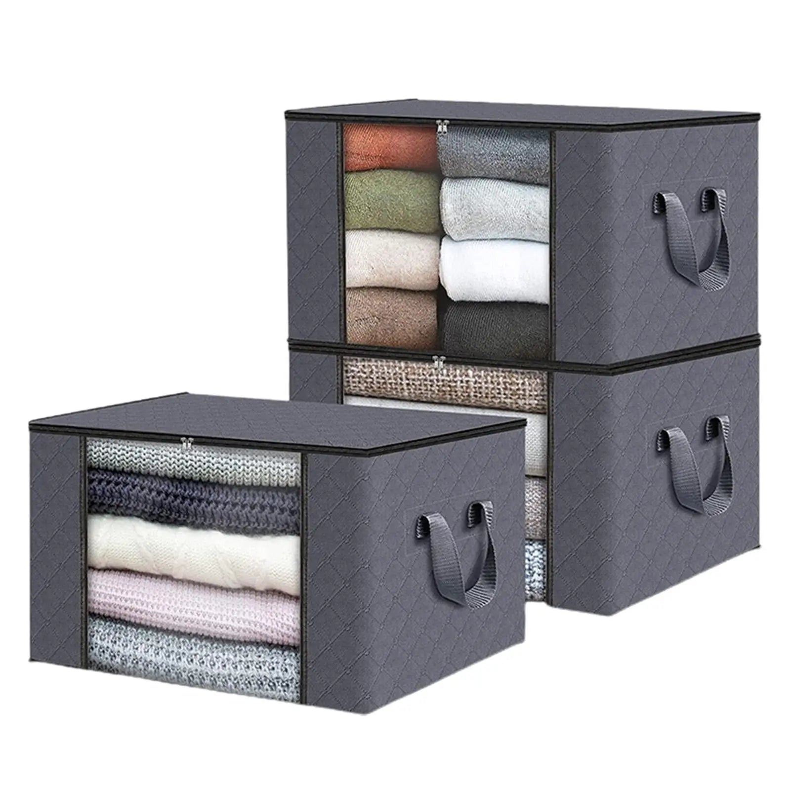 Fold Non Woven Fabric Storage Box Underbed Storage Bag Clothing Underwear Sock and Kid Toy Storage Bag for Bedroom Closet