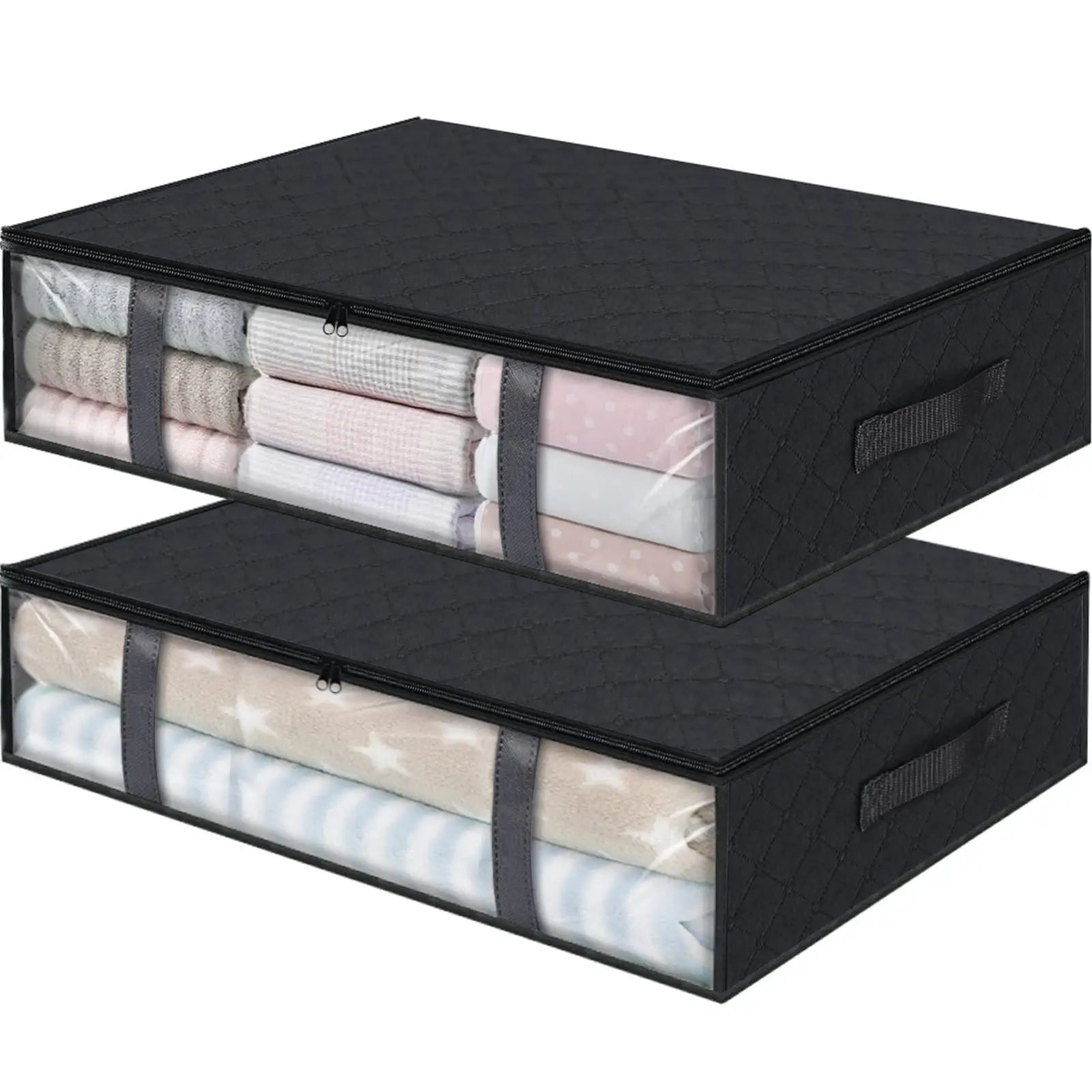 Fold Non Woven Fabric Storage Box Underbed Storage Bag Clothing Underwear Sock and Kid Toy Storage Bag for Bedroom Closet
