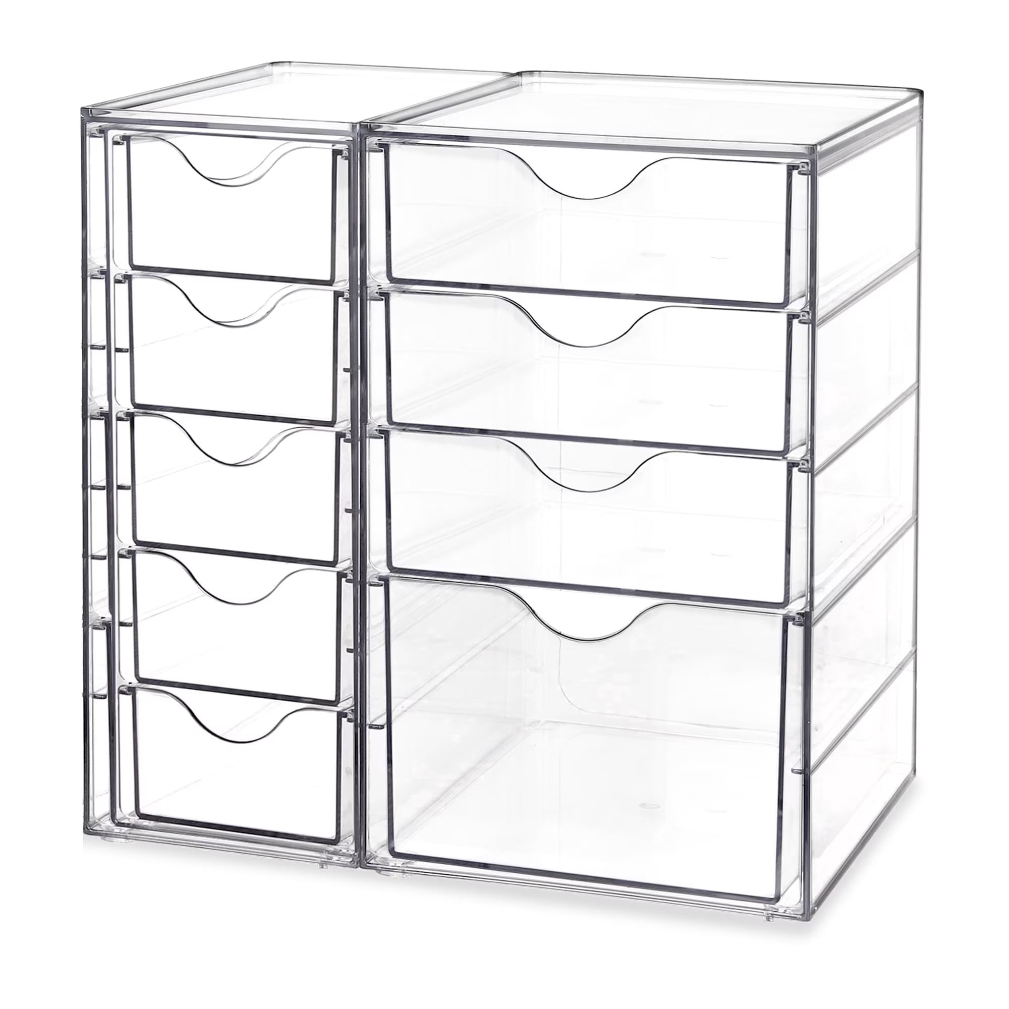 Acrylic Organizer with 9 Drawers,Clear Storage Drawers,Organizer Bins for Makeup,Cosmetics,Beauty Supplies