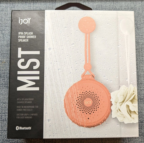 - Ijoy Splash Proof Shower Speaker Mist Ipx4 Bluetooth Salmon
