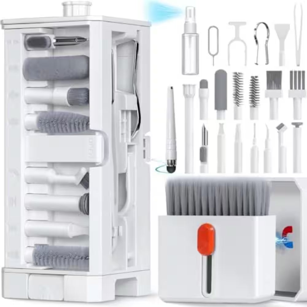 32-In-1 Phone and Electronic Cleaning Kit W/ Charging Port Cleaner, Stylus Pen, SIM Tool, Keyboard Brush, Speaker Brush