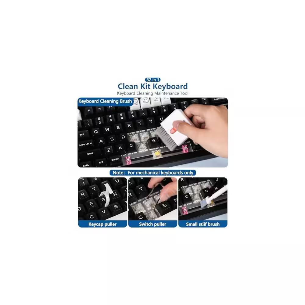 32-In-1 Phone and Electronic Cleaning Kit W/ Charging Port Cleaner, Stylus Pen, SIM Tool, Keyboard Brush, Speaker Brush