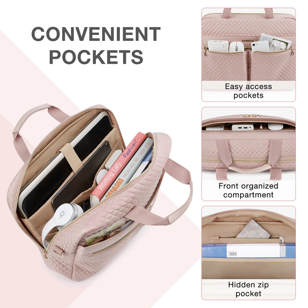 Large Capacity 17 Inch Laptop Bag Shoulder Messenger Notebook Pouch Briefcase Office Travel Business Computer Handbag