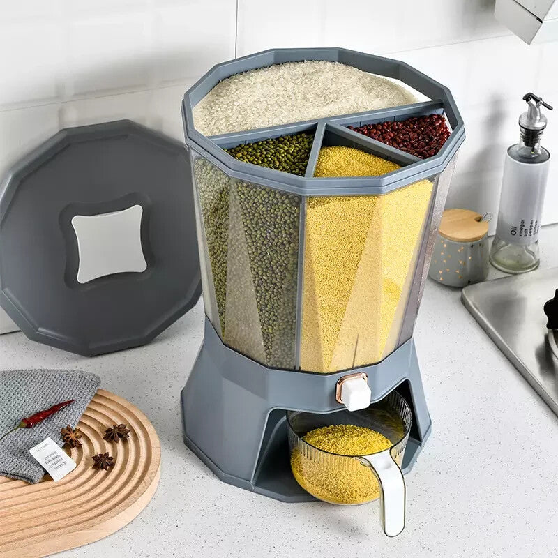 Rice Grain Cereal Dispenser 22Ibs Kitchen Gadgets Dry Food Storage Container