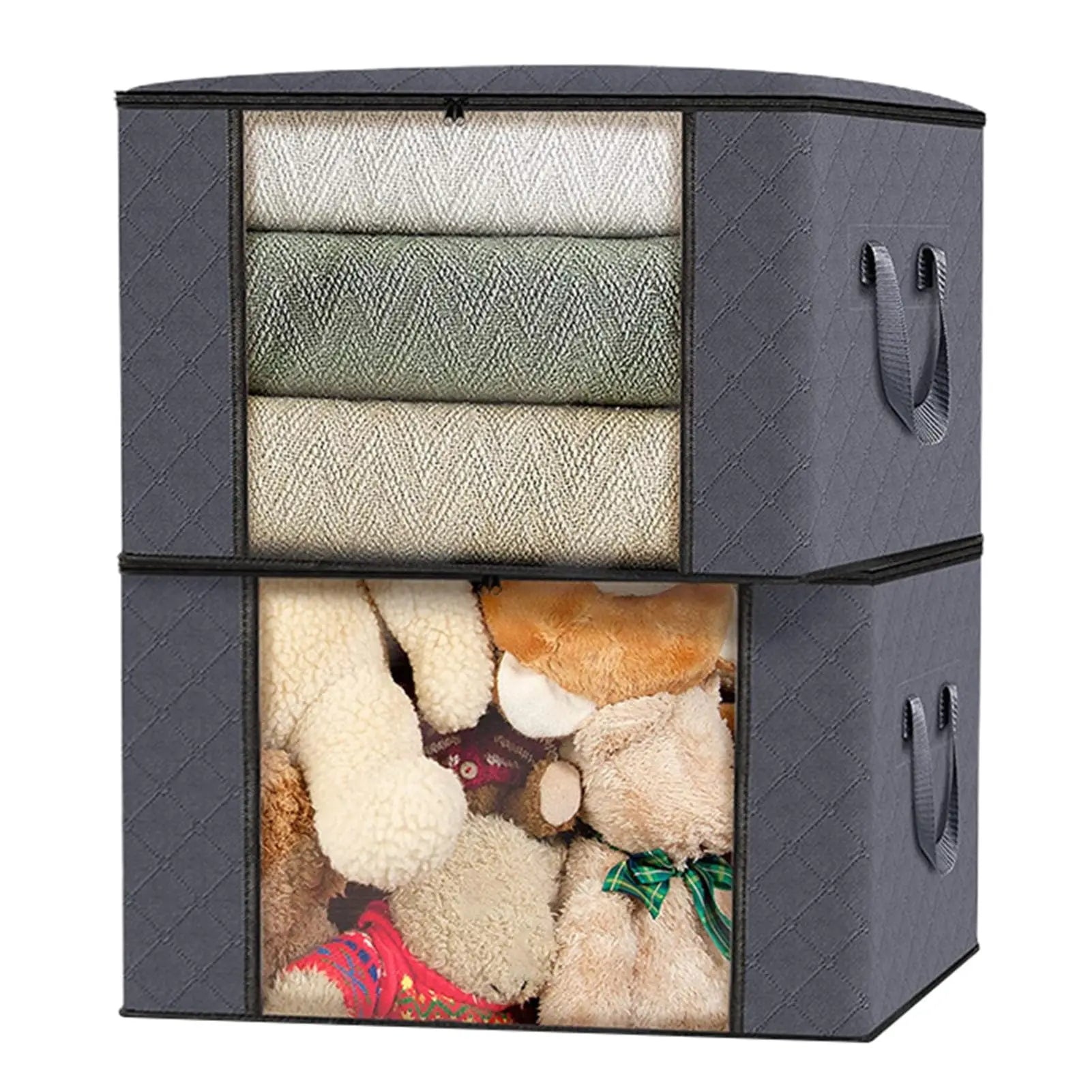 Fold Non Woven Fabric Storage Box Underbed Storage Bag Clothing Underwear Sock and Kid Toy Storage Bag for Bedroom Closet